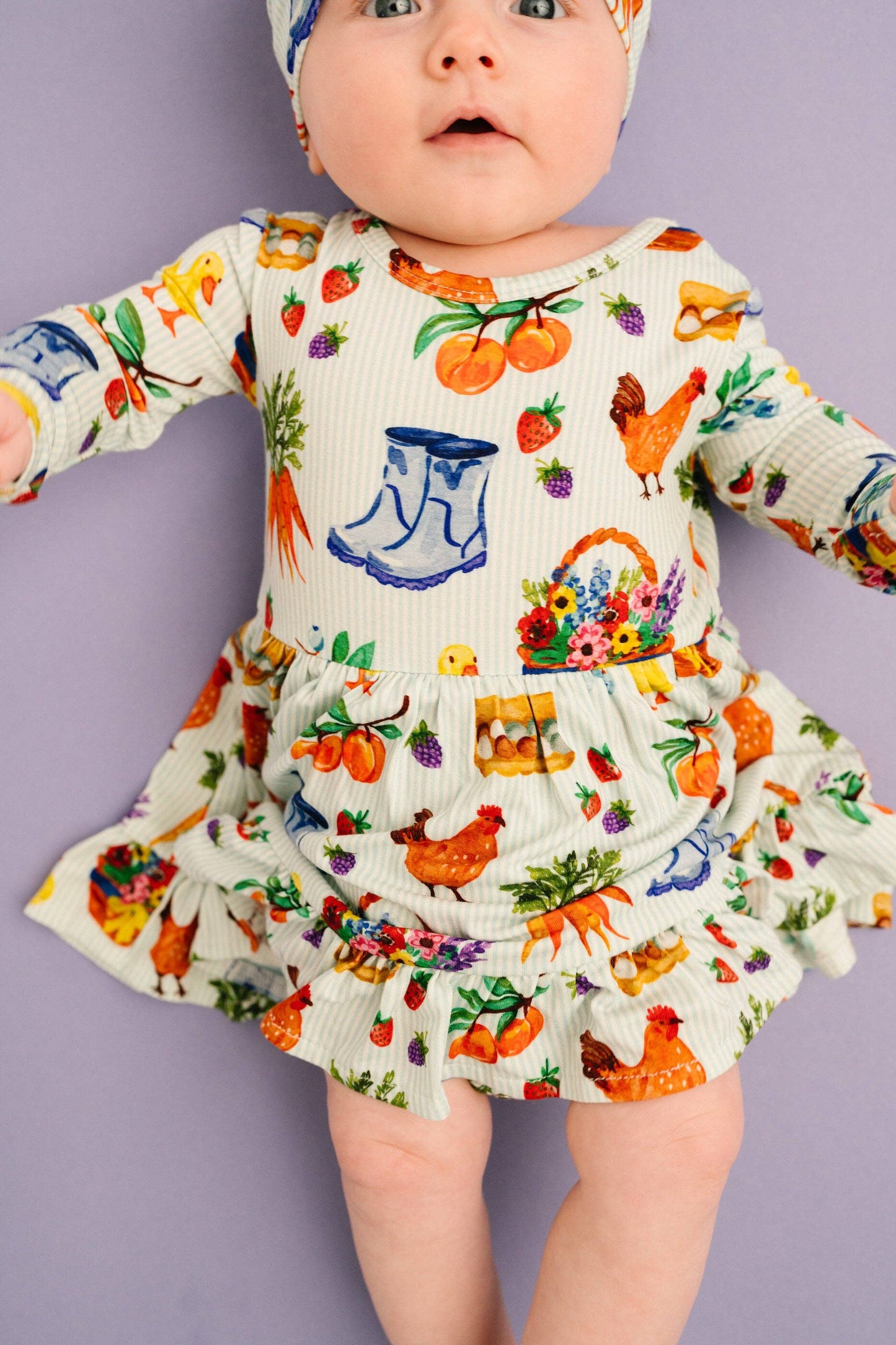 Little One Shop - Homestead Harvest Bodysuit Bamboo Dress