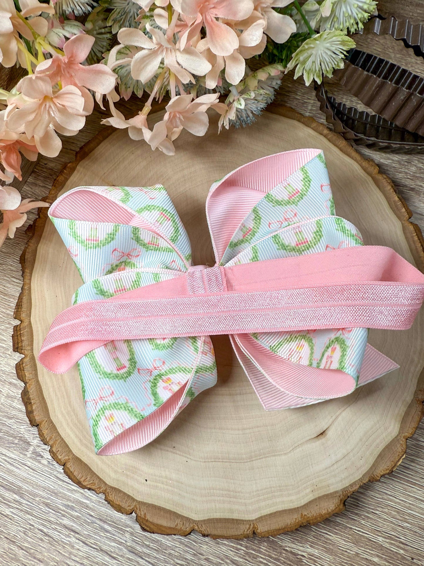 Pastel Nutcracker Printed Double Layer Bow Headband