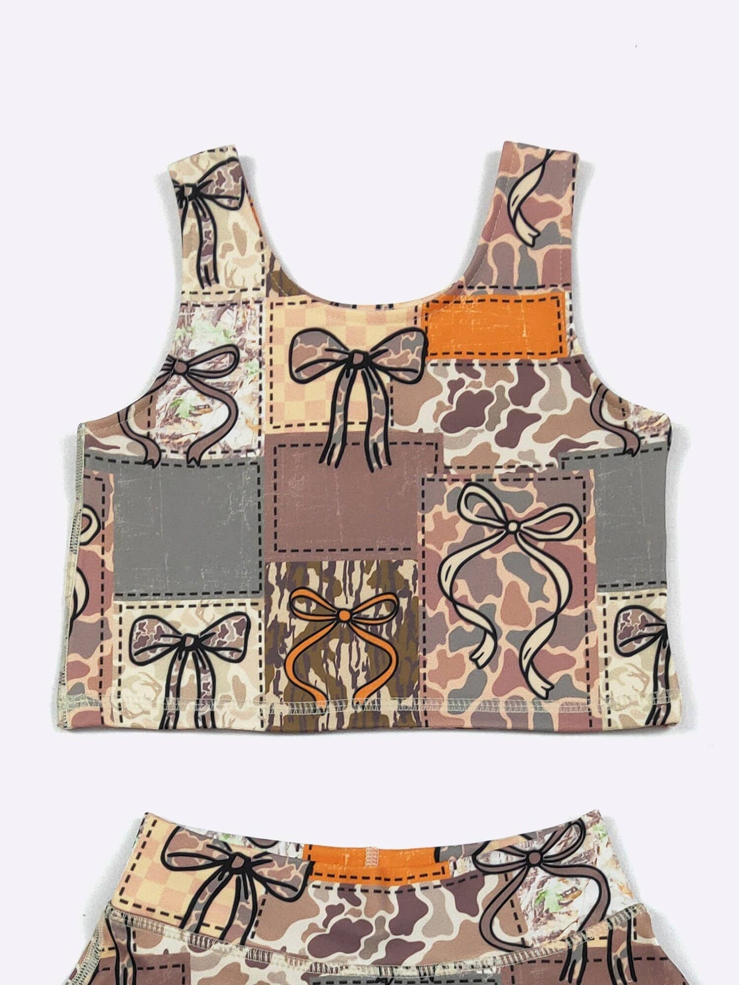 Clover Cottage - Camo Patchwork Girls Skort Set