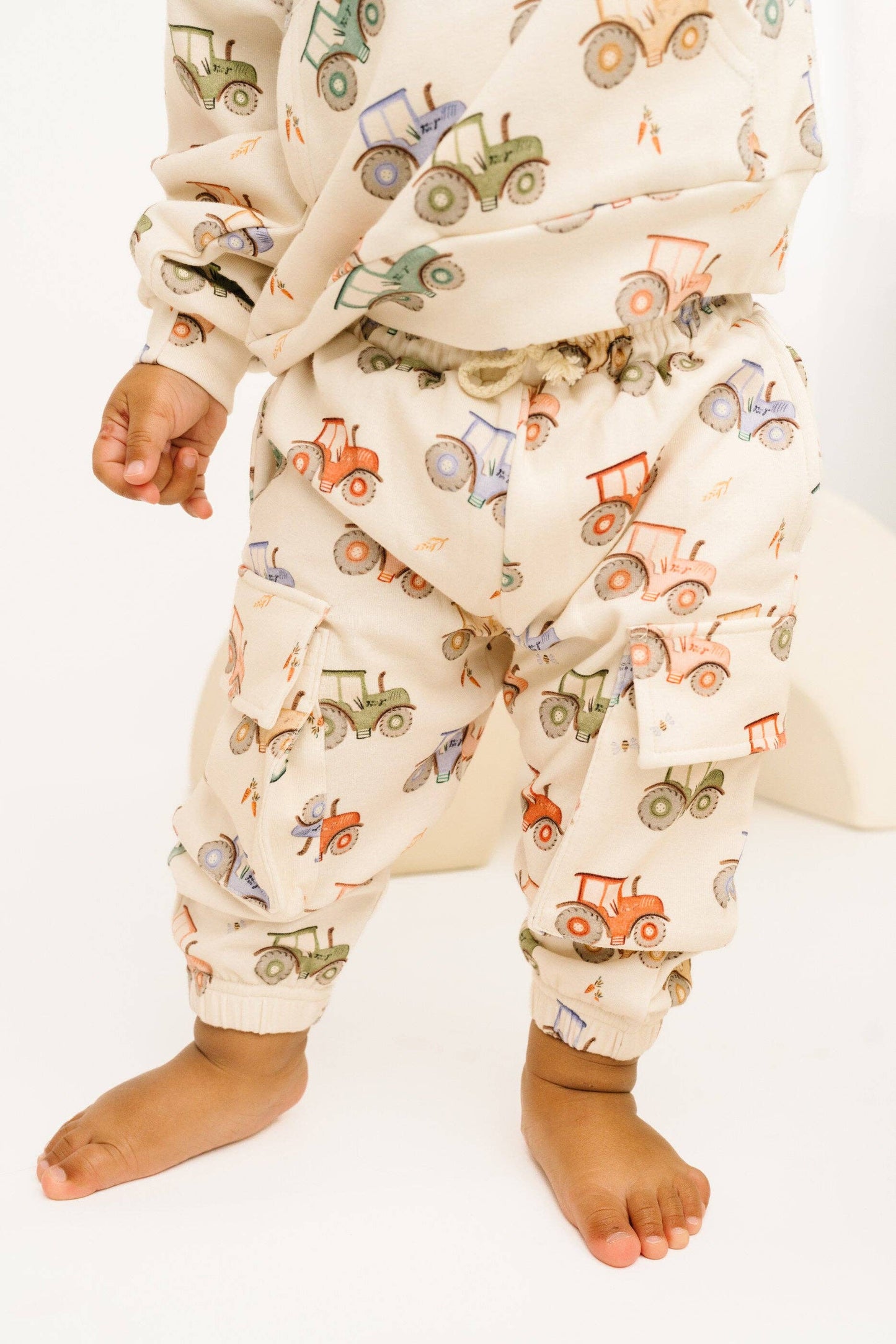 Little One Shop - Tractor Ride Cargo Hoodie Set
