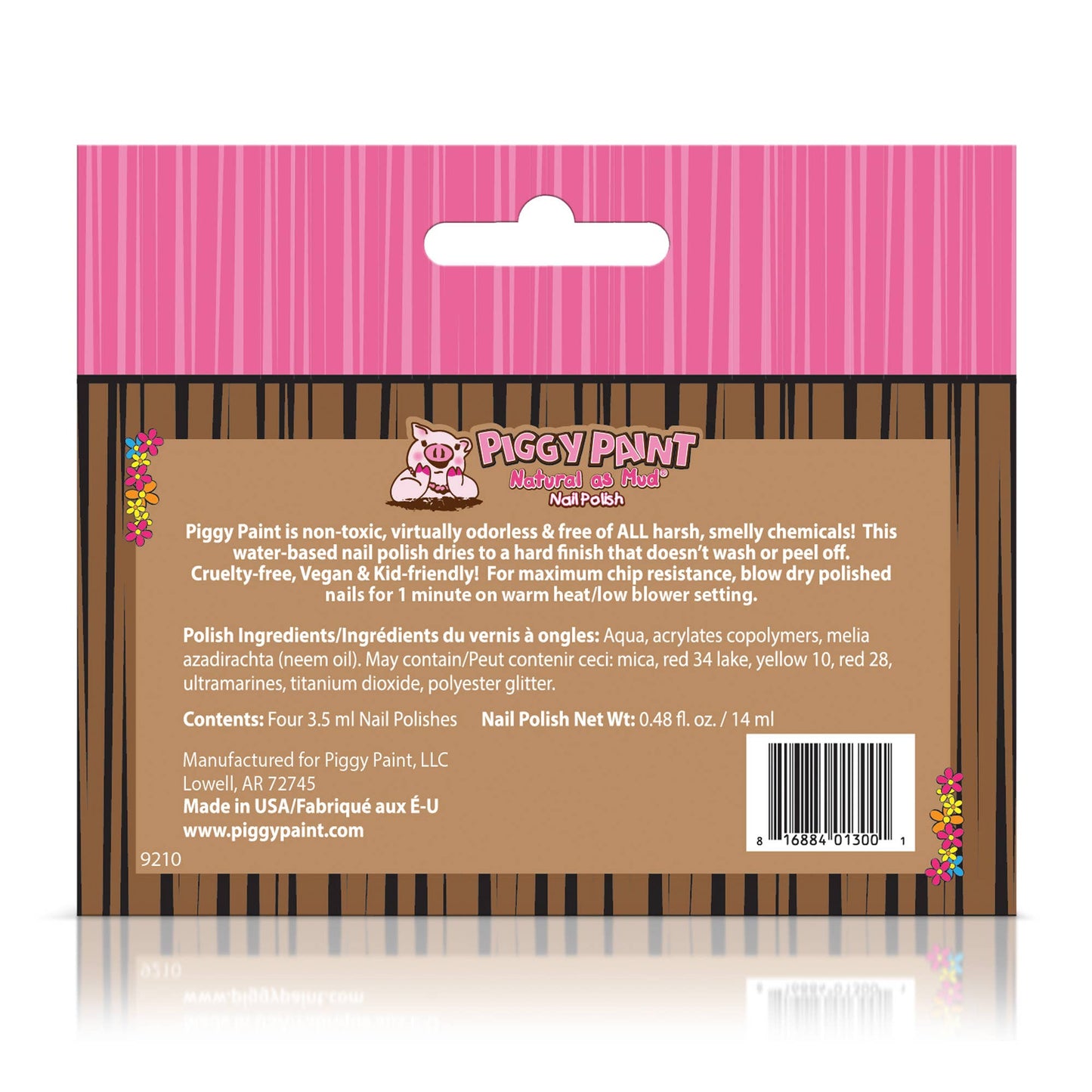 Piggy Paint - 4 Polish Box Set Non-Toxic Kids Nail Polish