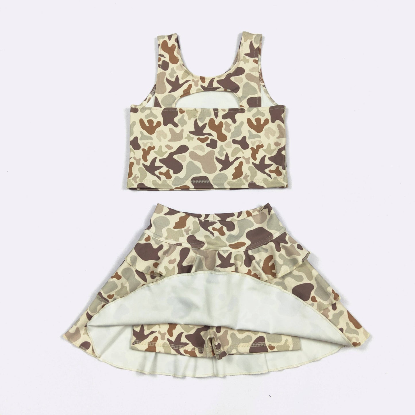 Muted Camo Girls Skort Set