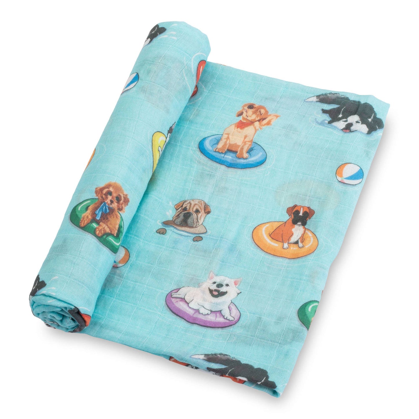 Poolside Pups Baby Swaddle Blanket