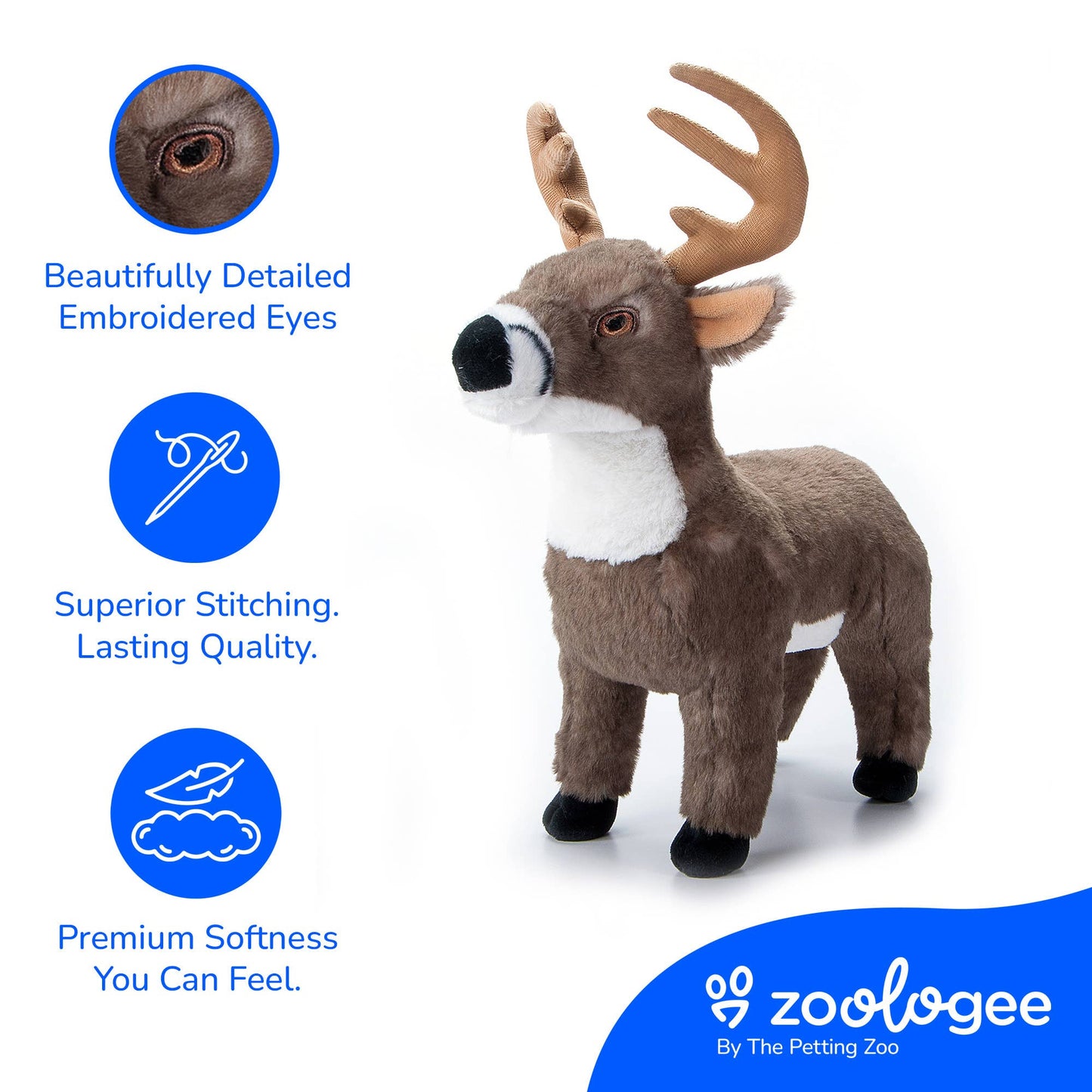 The Petting Zoo - Recycled Earth Keeperz White-Tailed Buck medium 12"