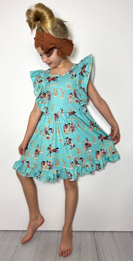 Roping & Ruffles Girls Dress