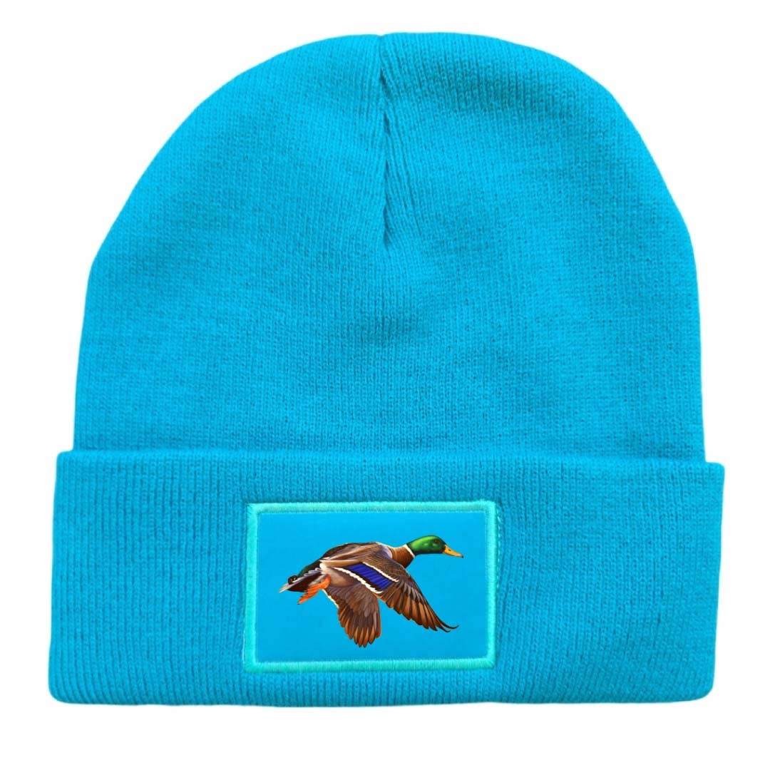 Flying Mallard Duck Winter Beanie Hat