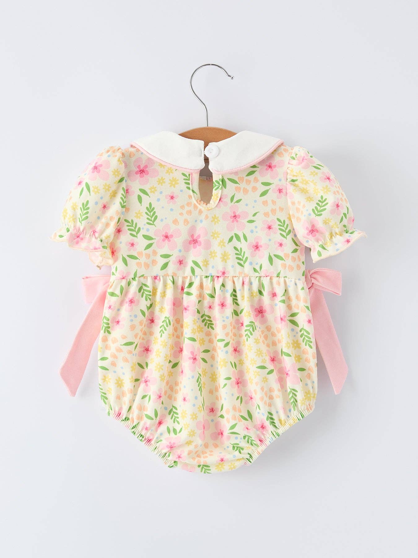 Rylee Faith Designs - Easter Bunny Embroidery Smocking Cute Baby Girl Romper