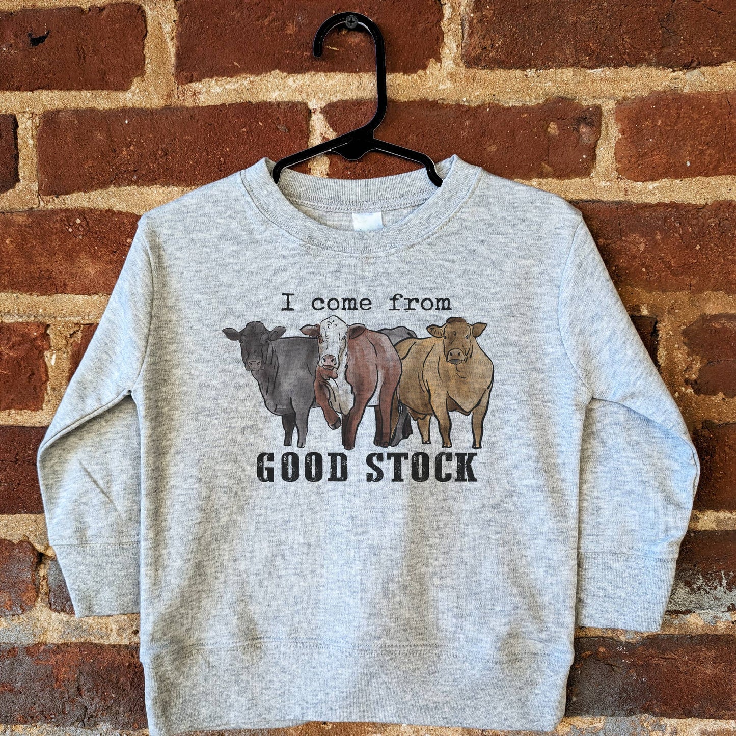 Good stock Cow Long Sleeve Country Western Kid Clothing