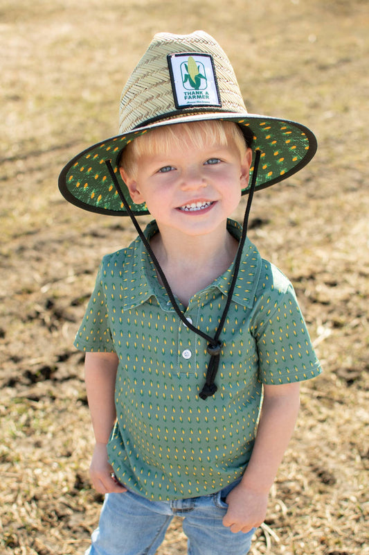 American Farm Company - Retro Corn 'Thank a Farmer' Kids Straw Hat