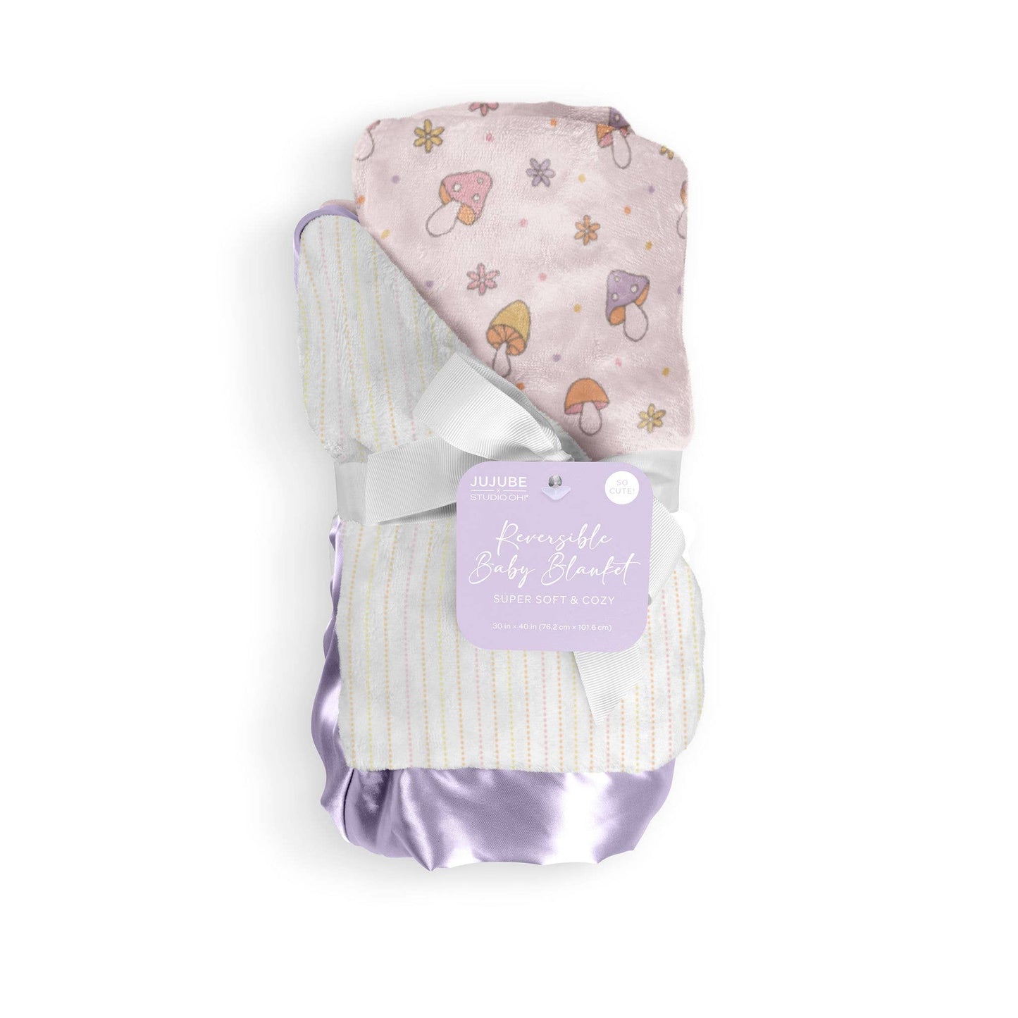 JuJuBe - Reversible Baby Blanket Mushy Love