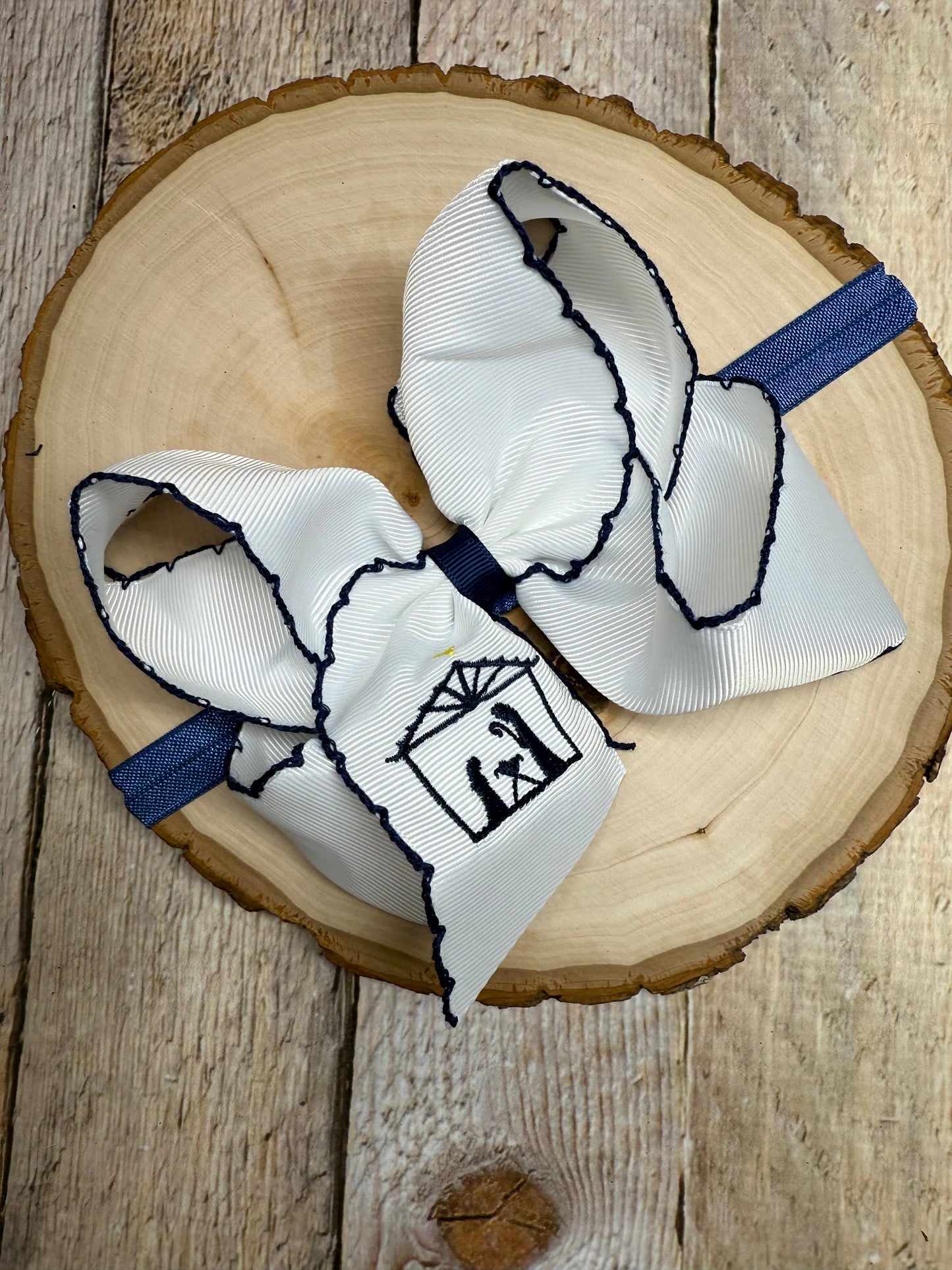 The Hair Bow Company - Nativity Scene Embroidered Hair Bow Headband: Christmas 2025