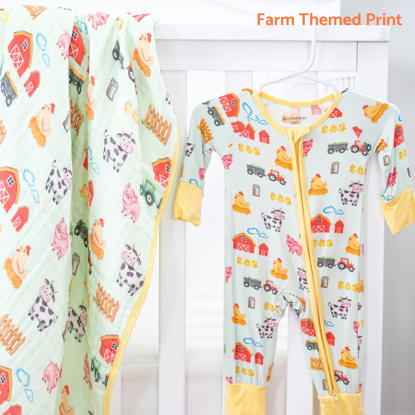 LollyBanks - Little Barnyard Baby Bamboo Pajamas