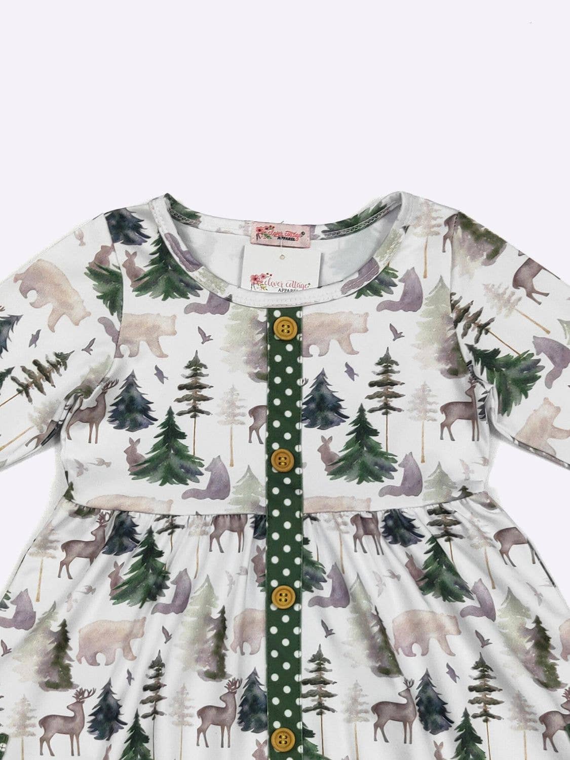 Clover Cottage - Emerald Woodland Girls Dress