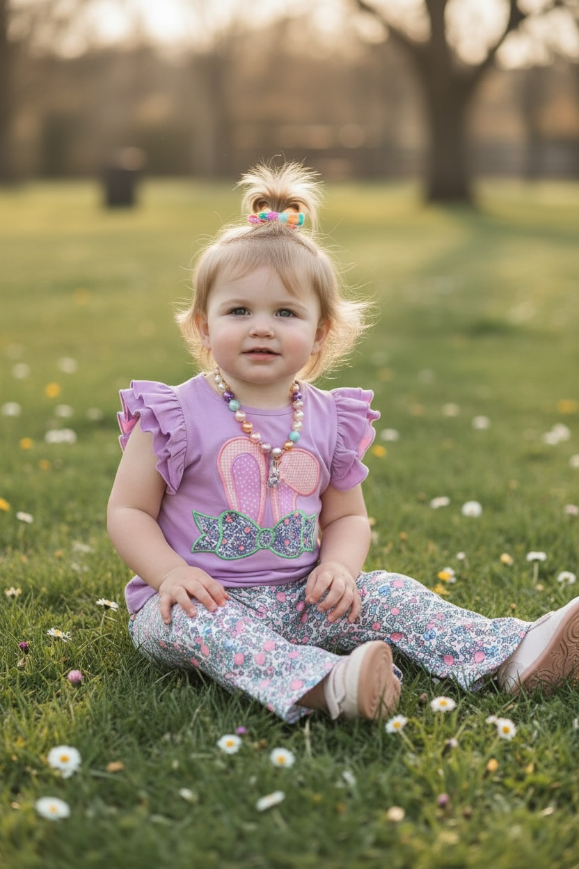 Easter bunny ears applique top & bottoms