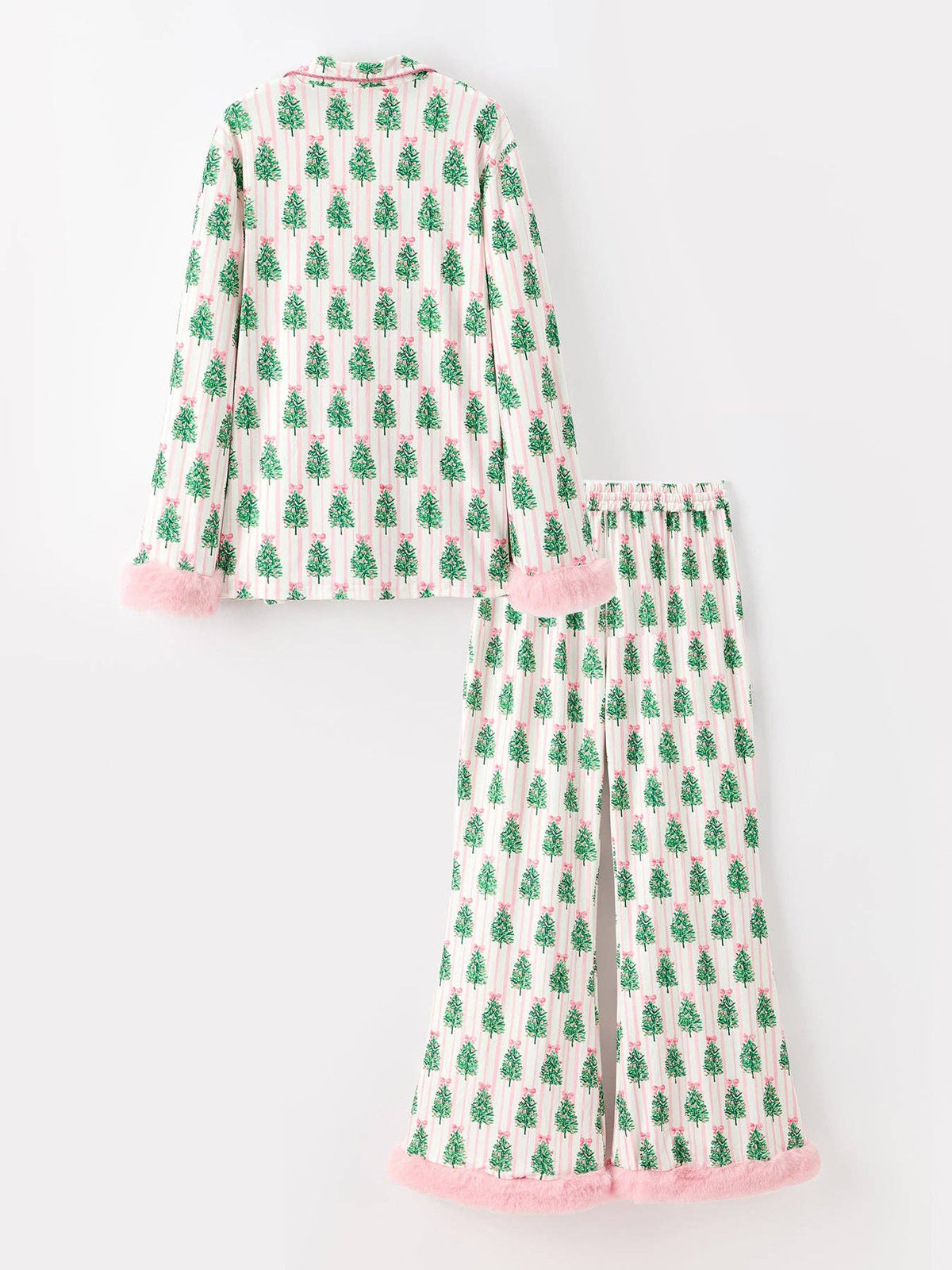 Mommy and Me Christmas Tree Print Pajama Set
