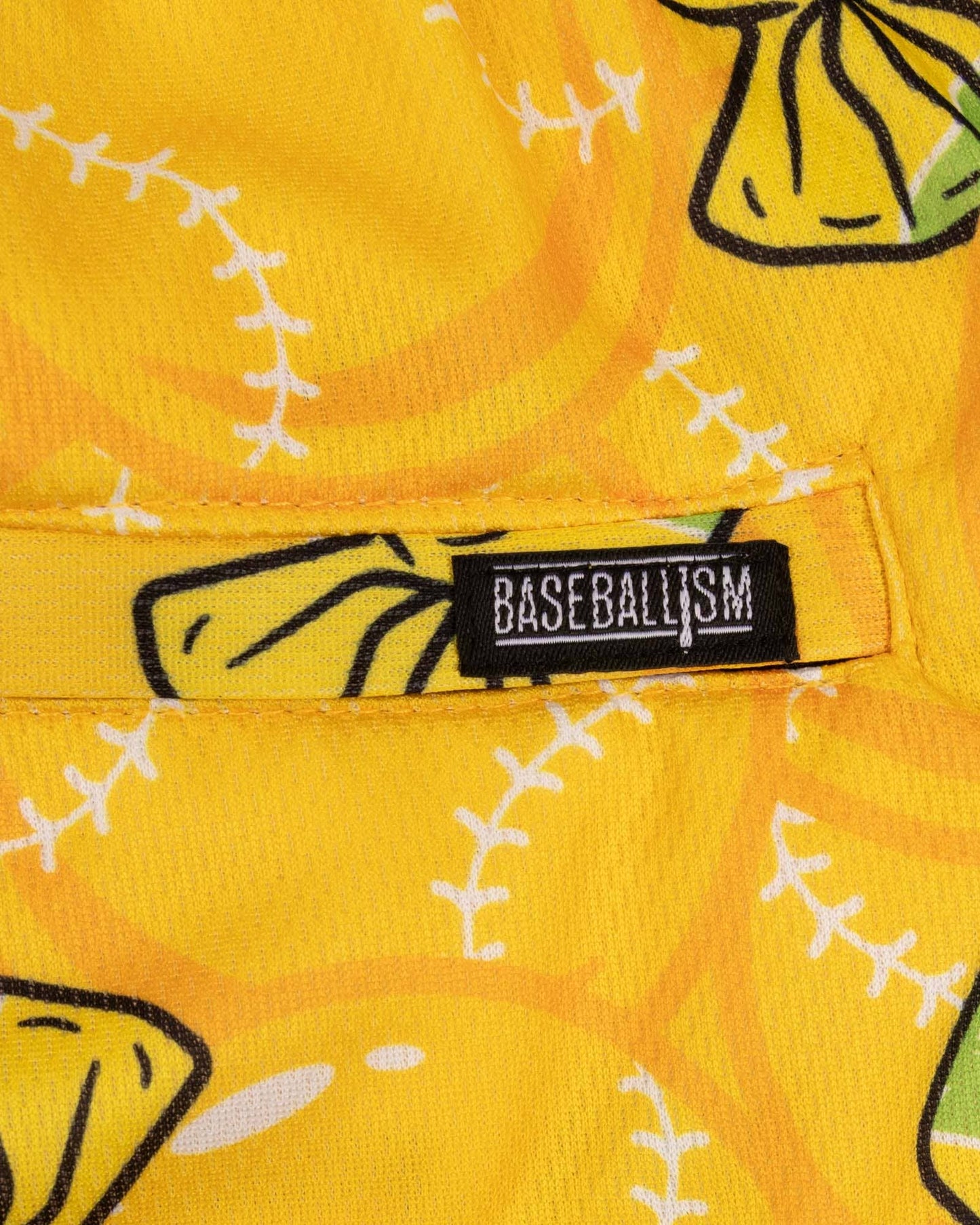 Baseballism - Doubles and Bubbles Diamond Air Youth Mesh Shorts - Banana