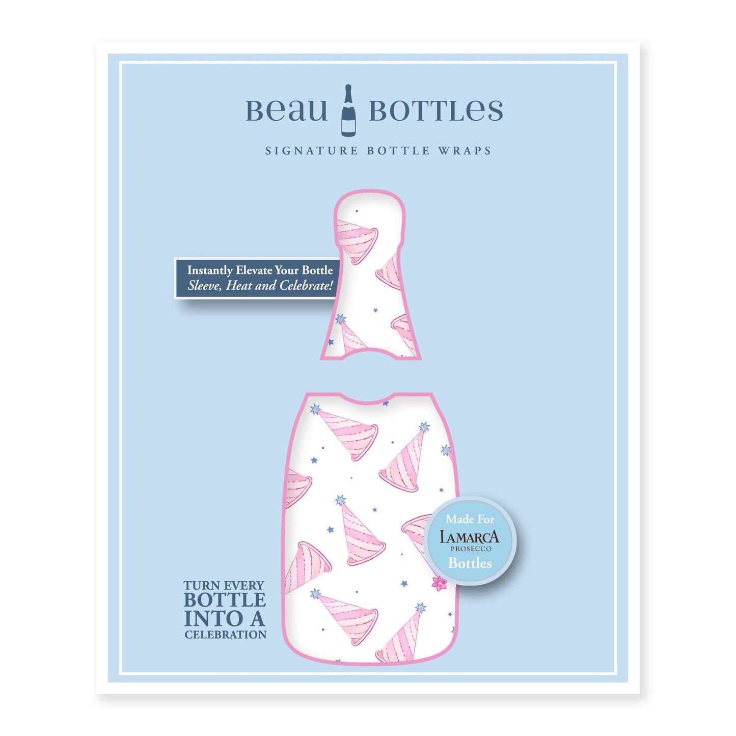Beau Bottles - Beau Bottles Pastel Birthday Party Hats - Prosecco Collection