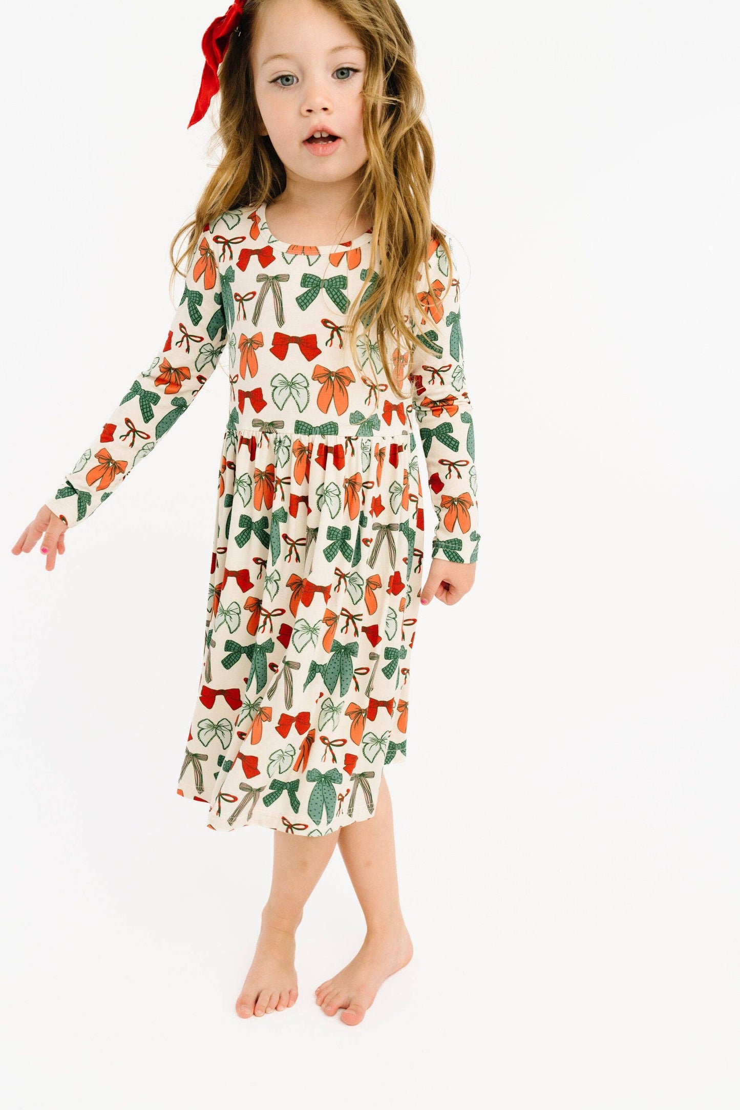 Little One Shop - Merry Bows Bamboo Dress