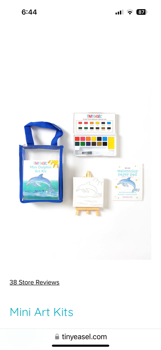 Tiny Easel Mini Dolphin Art Kit