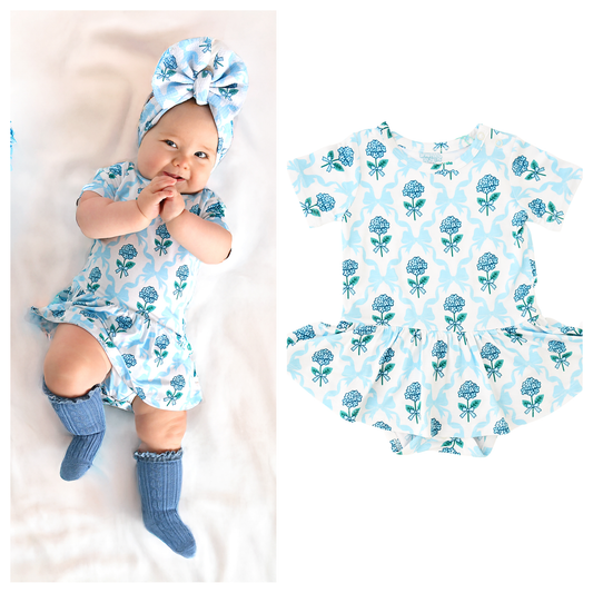 Savannah TUTU Bamboo Floral Baby Clothing Dress Outfit