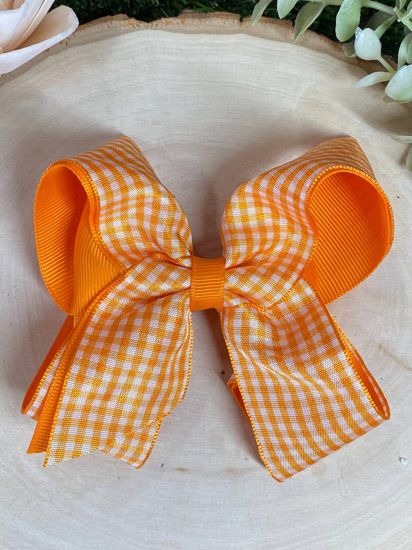 Gingham Classic Boutique Hair Bow | Clip