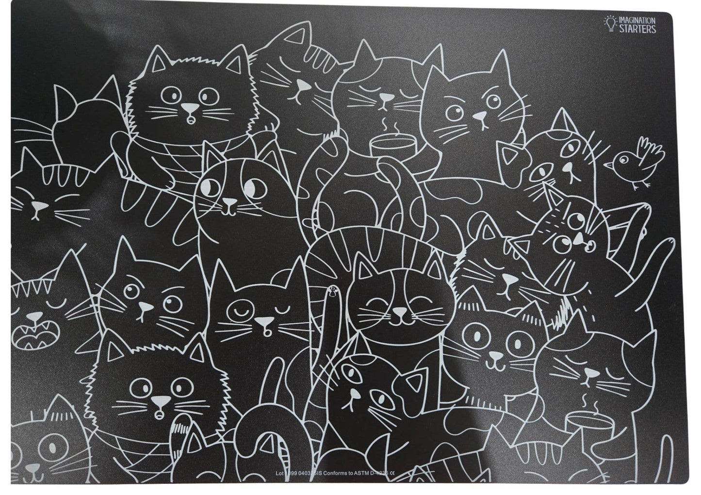 Reusable Coloring Cat/Dog Travel Mat Set