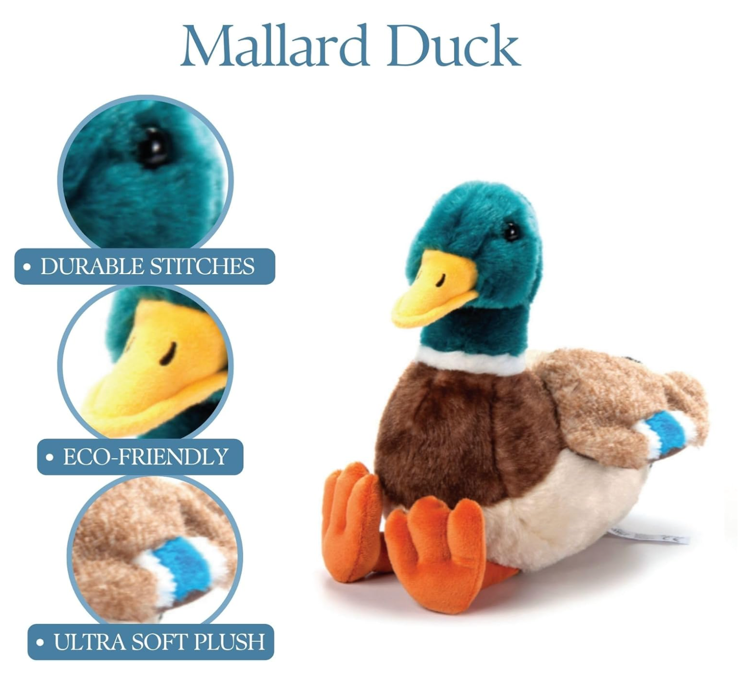 The Petting Zoo - 12" (25cm) Wild Onez Mallard Duck Farm/Barnyard Animal
