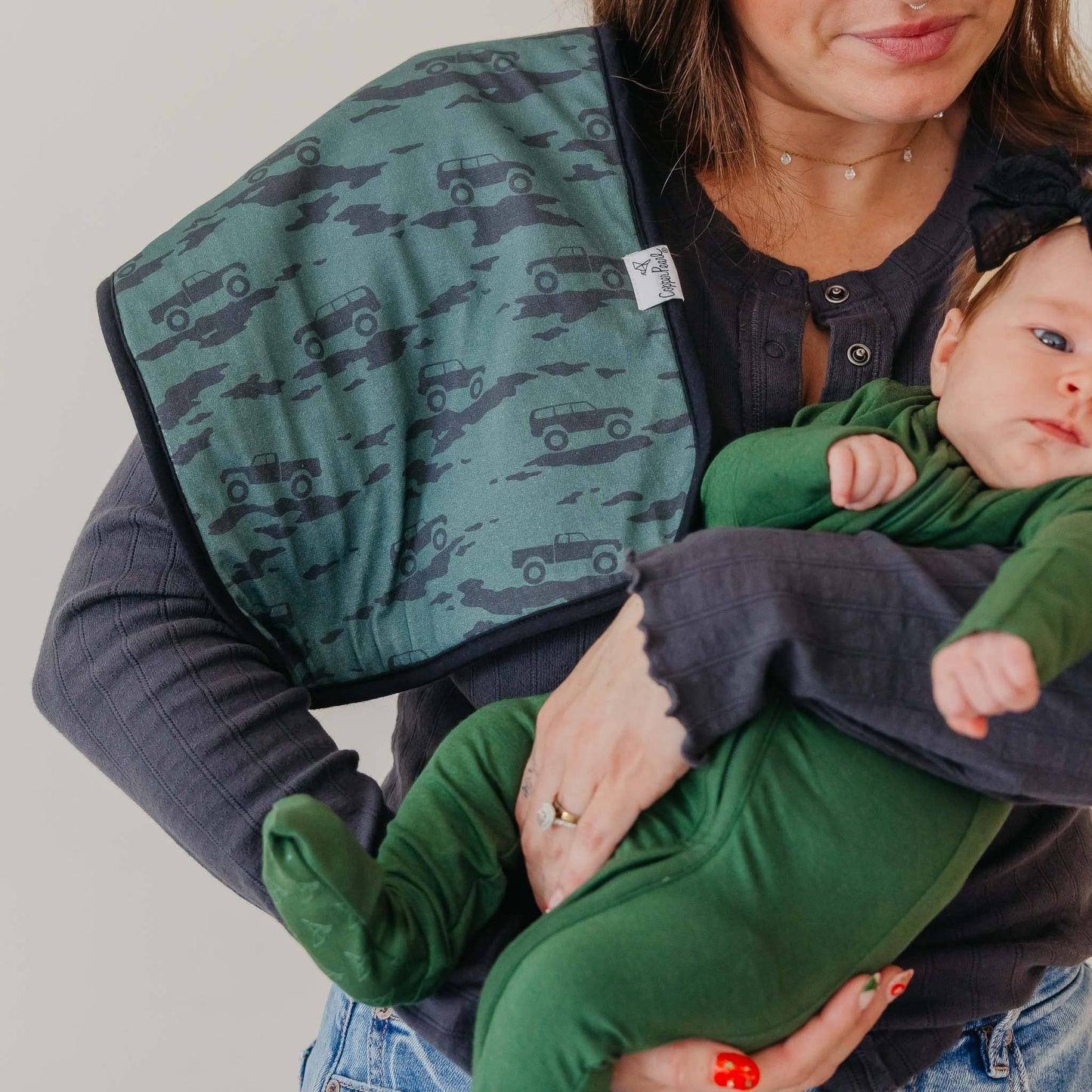 Copper Pearl - 3 Pack Premium Burp Cloths - Hunter