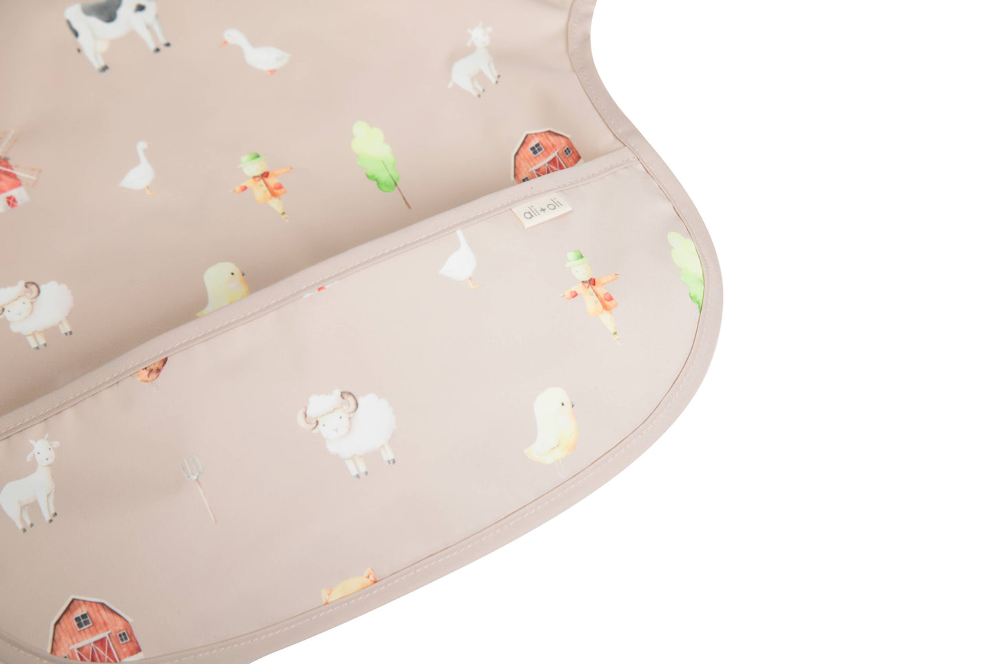 Ali+Oli - Smock Bib for Baby & Toddler Short Sleeve (Farm)