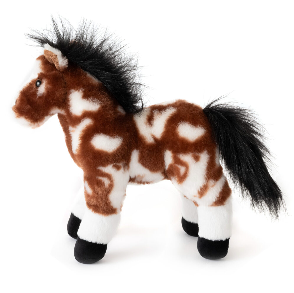 The Petting Zoo - 12" (30cm) Standing Horse Painted / Pinto Farm/Barnyard Animal