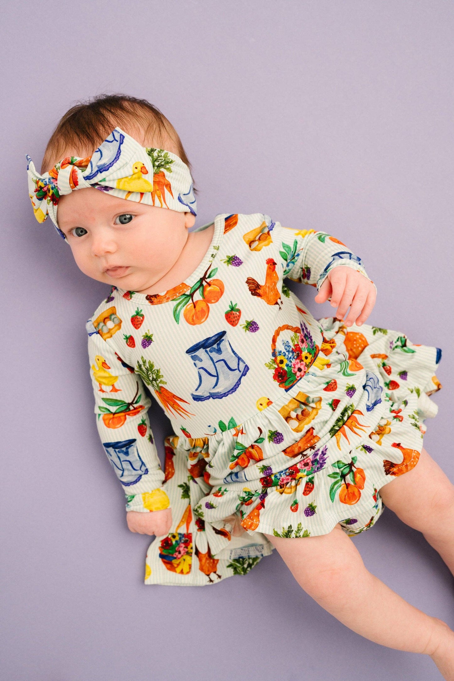 Little One Shop - Homestead Harvest Bodysuit Bamboo Dress
