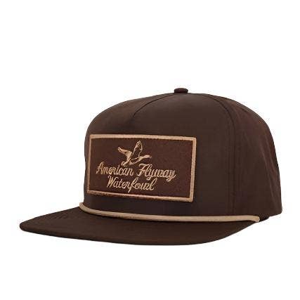 Throwback Vintage Rope Hat Brown w Patch and Tan Rope