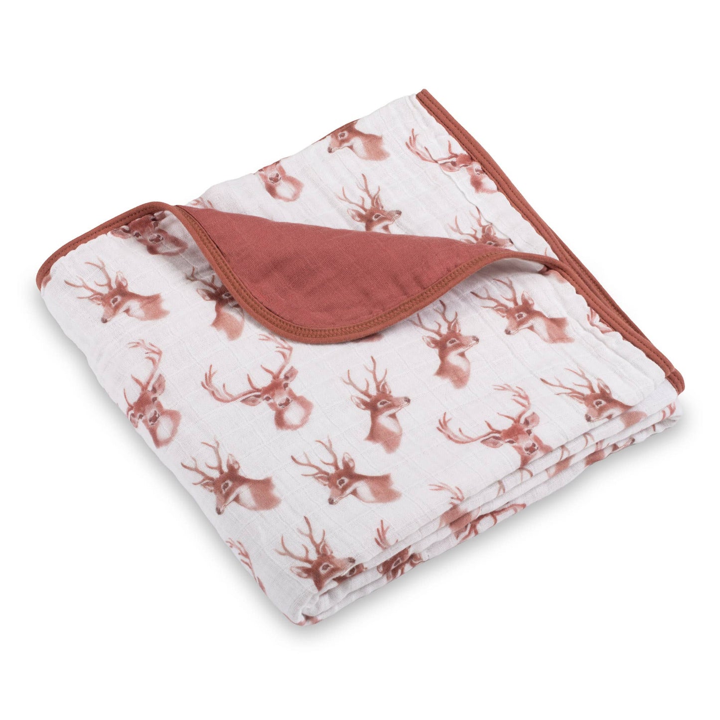 LollyBanks - Oh Deer Baby Toddler 100% Cotton Muslin Blanket