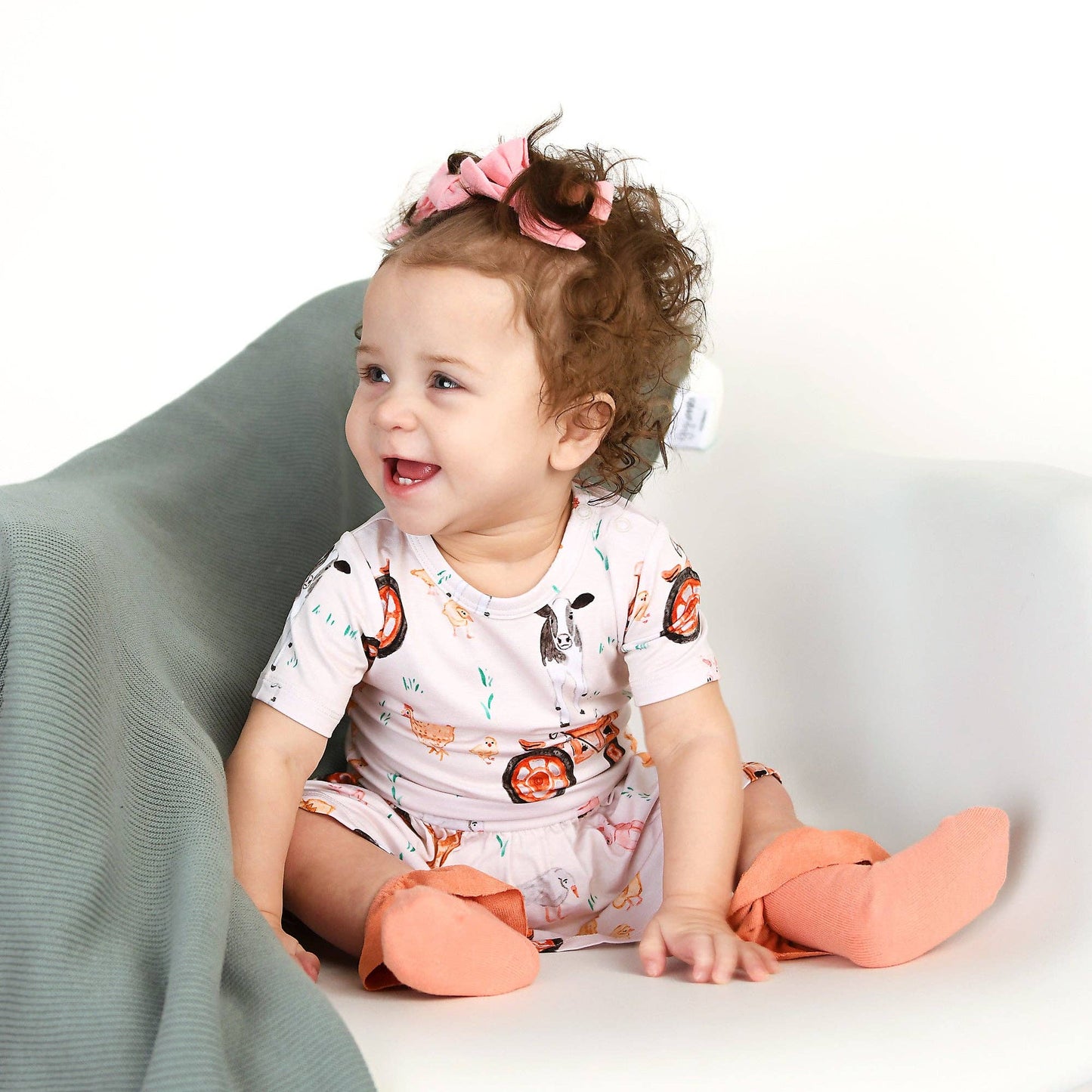 Millie Moo TUTU Bamboo Farm Baby Clothing Dress Outfit