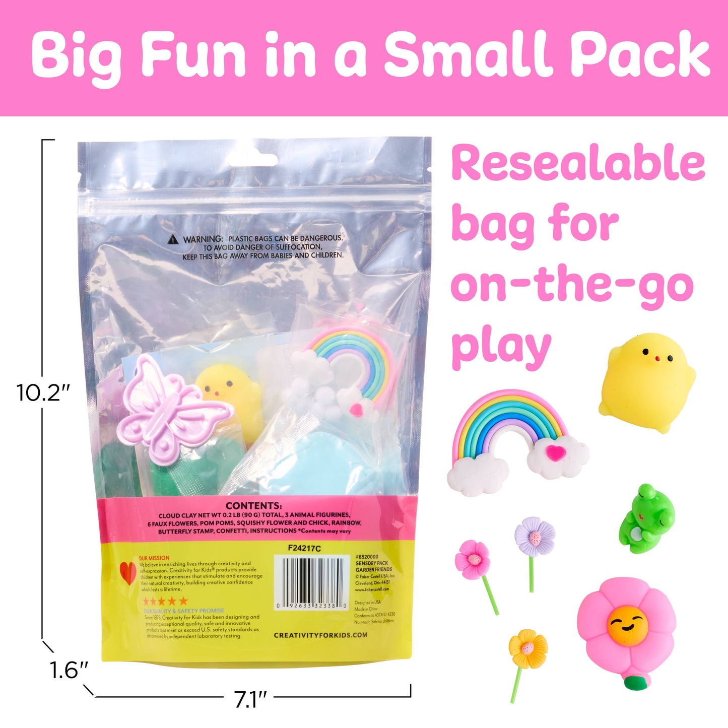 Faber-Castell / Creativity for Kids - Sensory Pack Garden Friends Play Kit for Kids