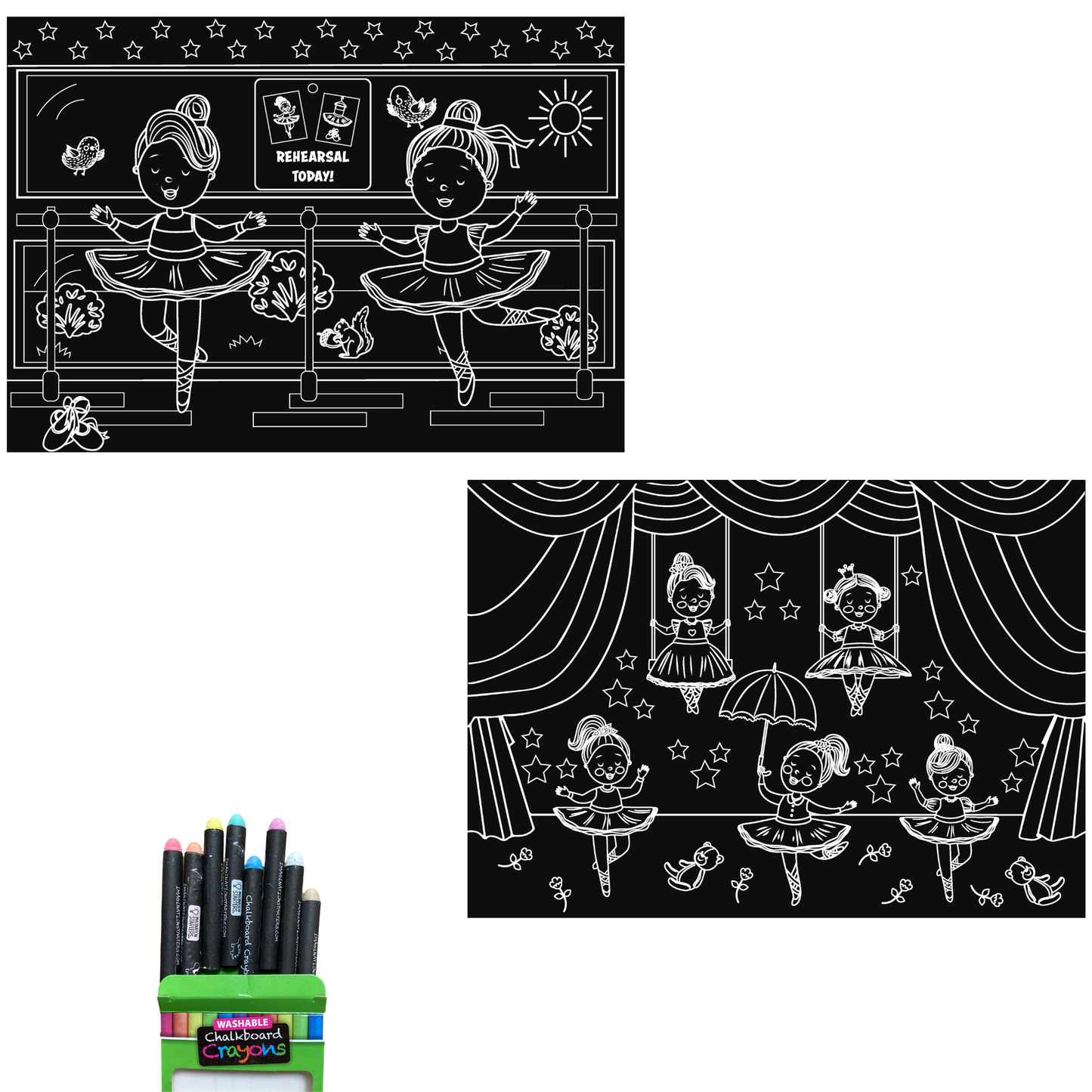 Reusable Coloring Set- Ballerina