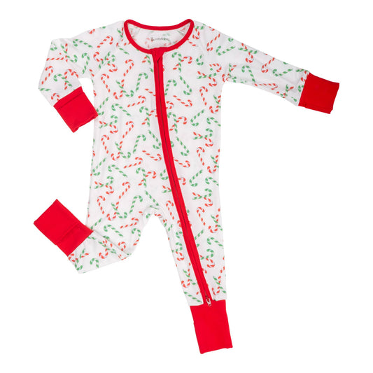 LollyBanks - Candy Cane Christmas Holiday Baby Bamboo Pajamas