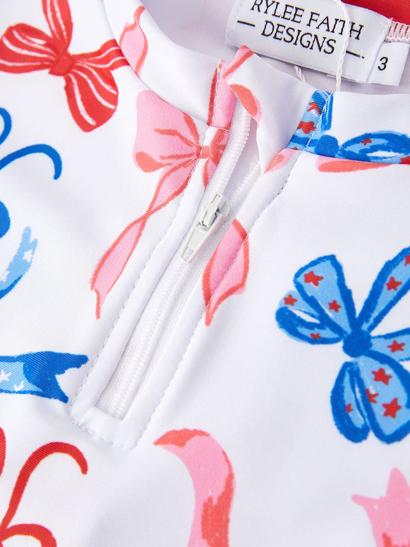 4th of july “Bow” Floral Boutique Swimsuit