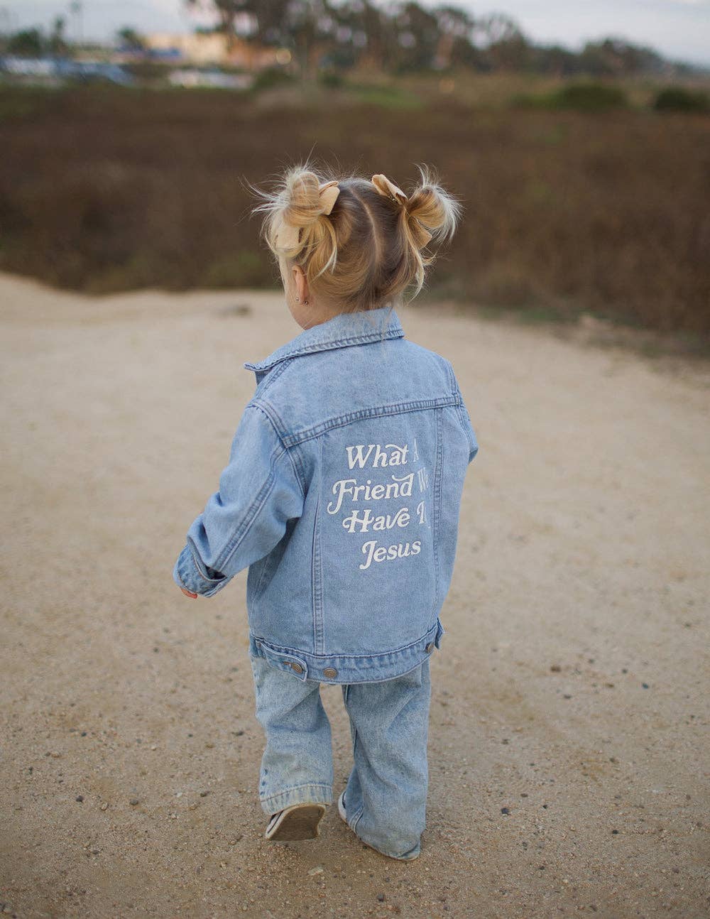 Elevated Faith - What a Friend in Jesus Kids Denim Jacket