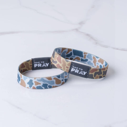 Versible - Tap To Pray™ Wristbands - River Rock Camo Sahara and Copper
