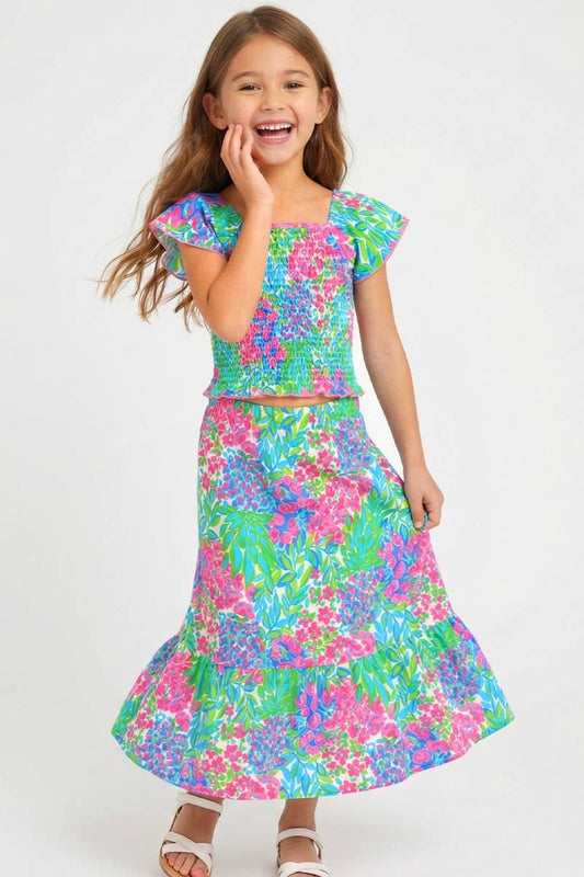 2 pcs Maxi Skirt Set (Coral Reef)