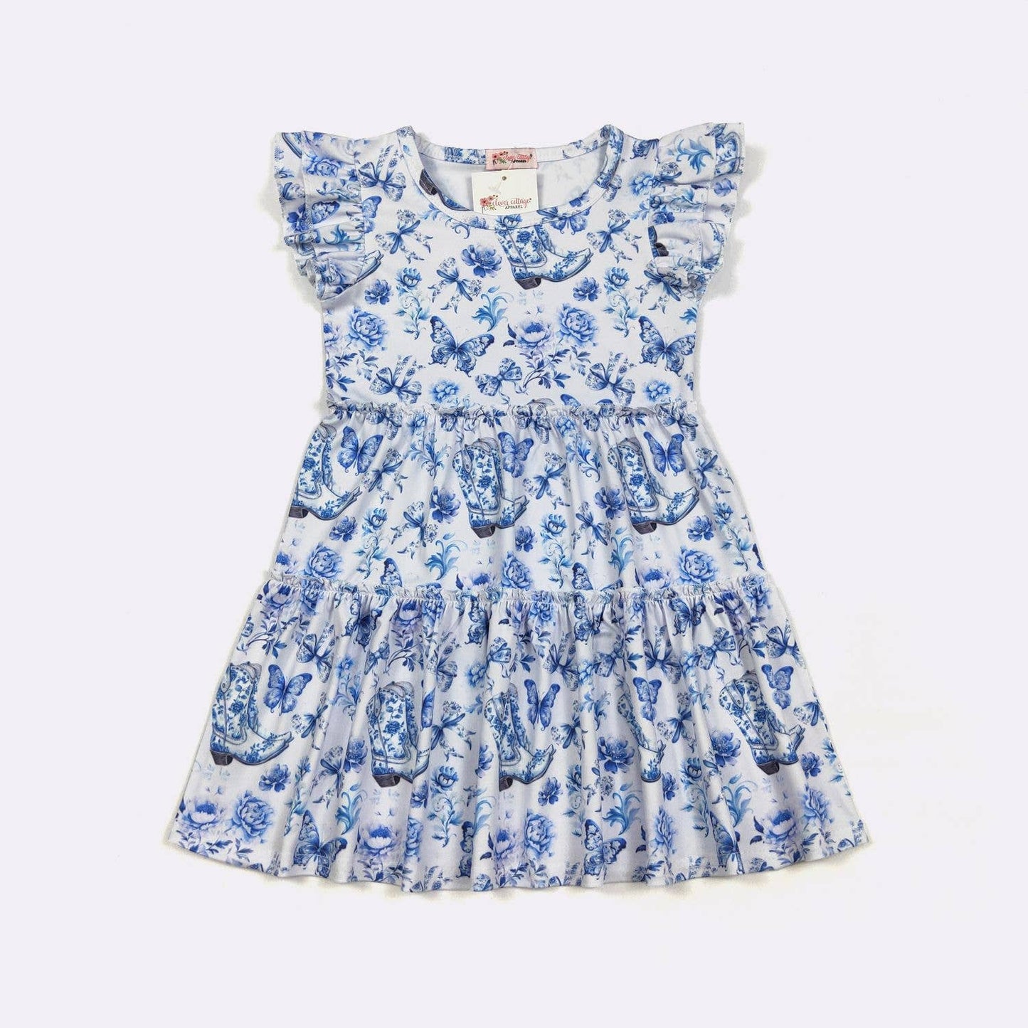 Boots & Butterflies Girls Dress