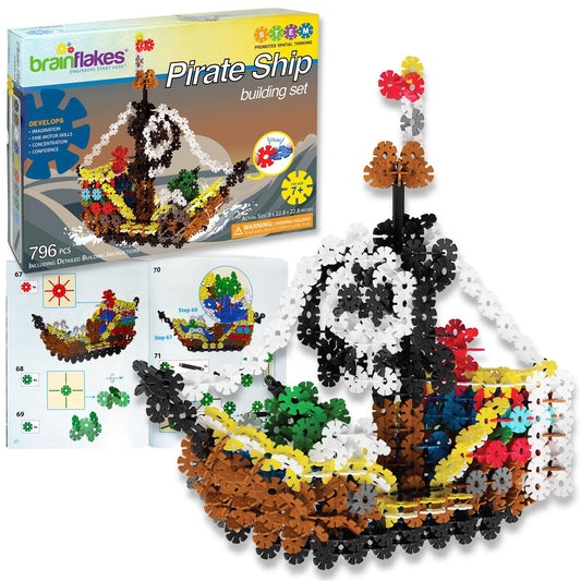 VIAHART Toy Co. - Pirate Ship Building Set with Detailed Step by Step Instruct