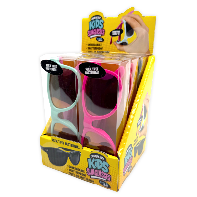 Novelty Brands - Unbreakable Kids Sunglasses Assortment - 6/Display