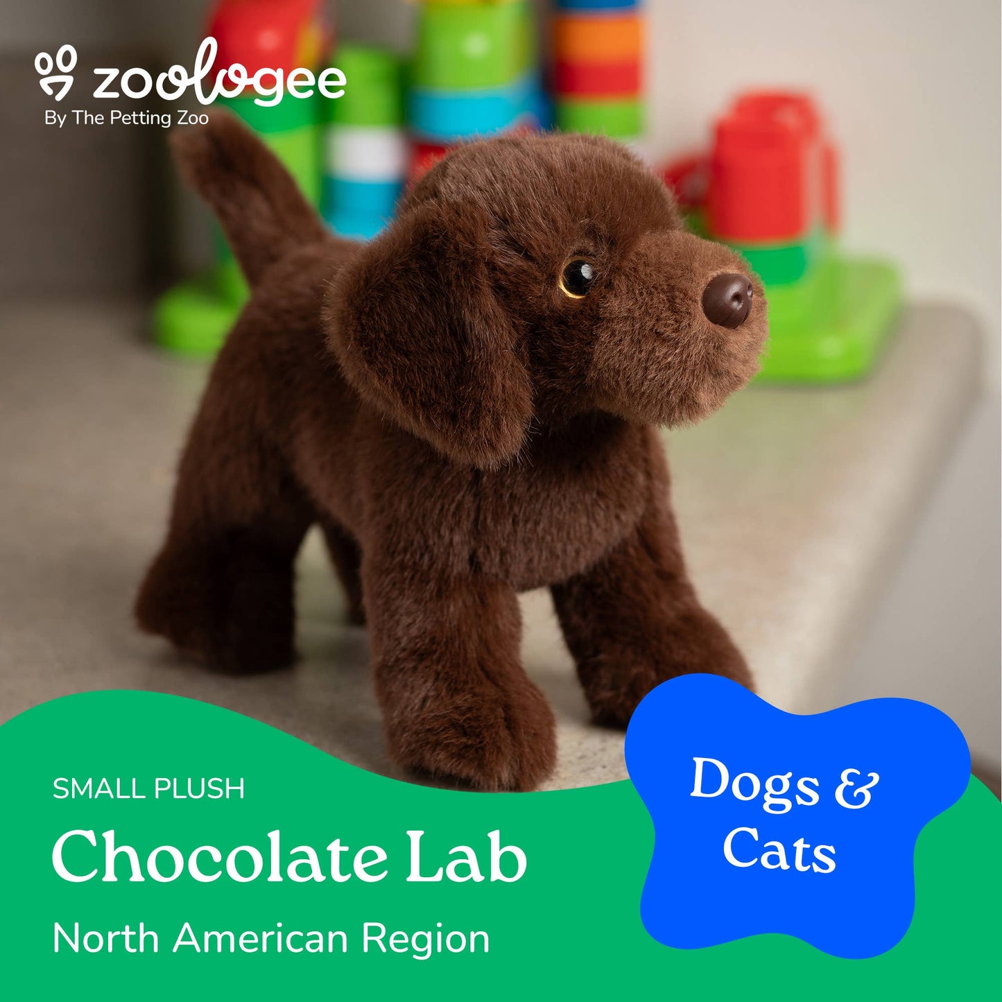 The Petting Zoo - New Chocolate Lab Dog Small 8" (20cm)