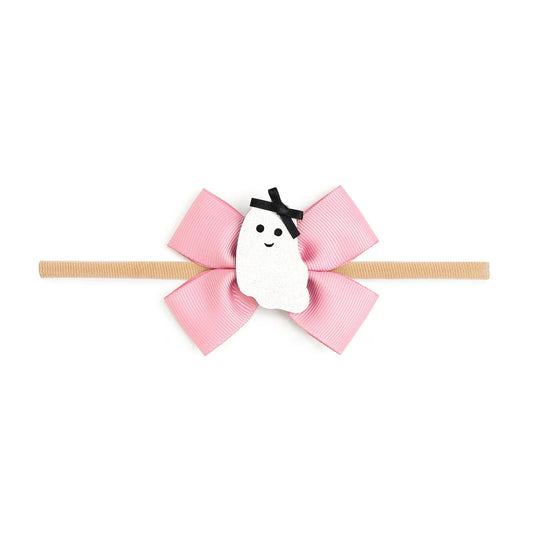 Sweet Ghost Grosgrain Bow Headband