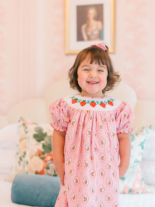 Checkered Strawberry Dress
