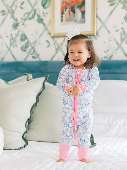Porcelain Ruffle Romper