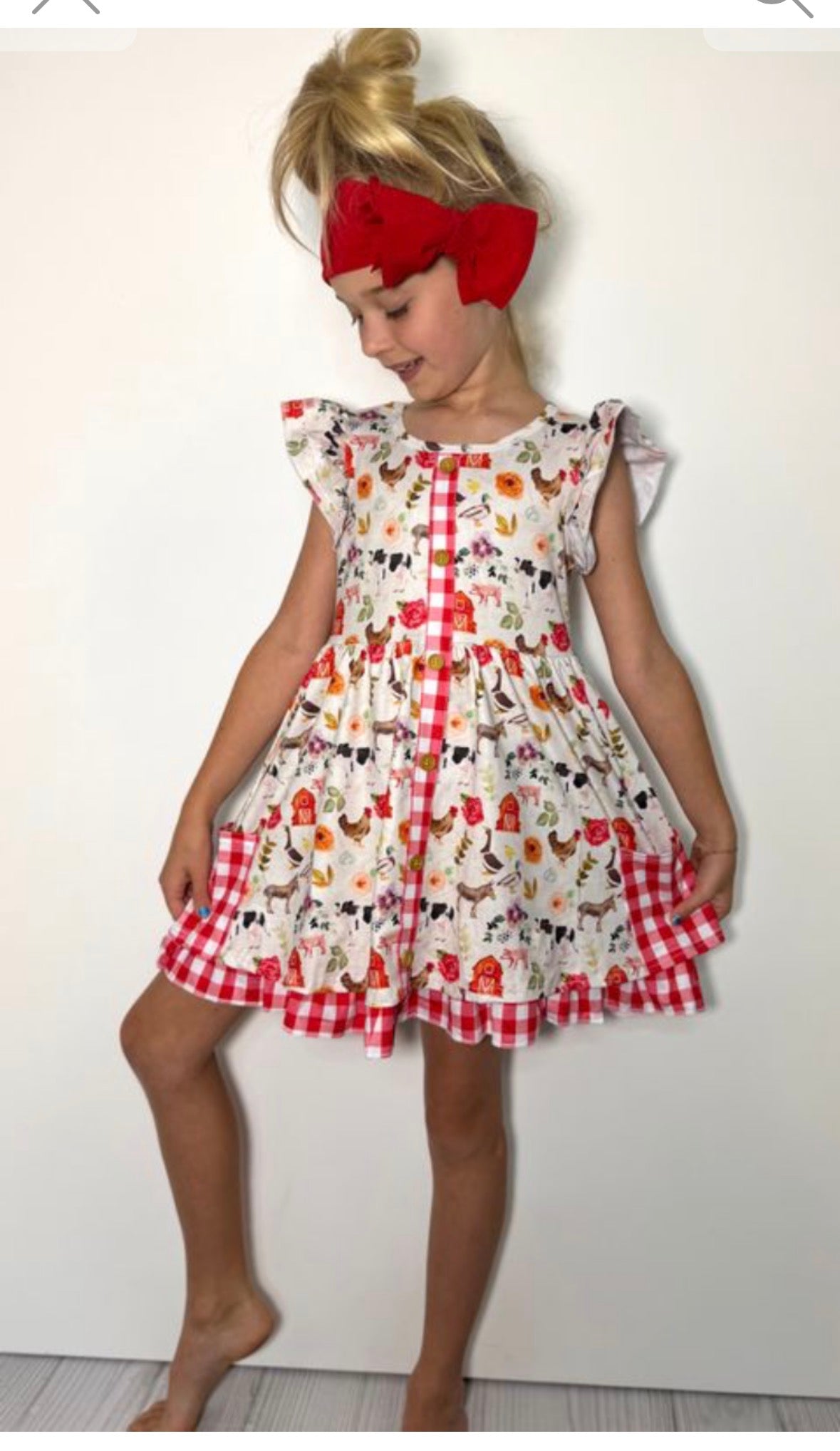 Floral Farm Girls Dress