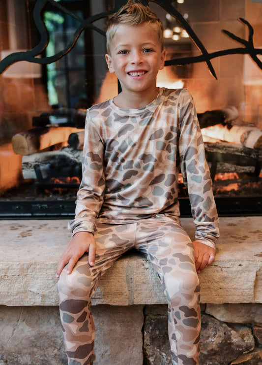 Burlebo Youth Pajama Set- Pintail Camo